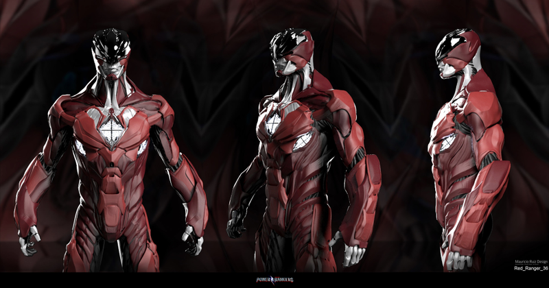 Illustration for article titled This Power Rangers Movie Concept Art Shows Creepier Ranger Suits and Much Better-Looking ZordsÂ